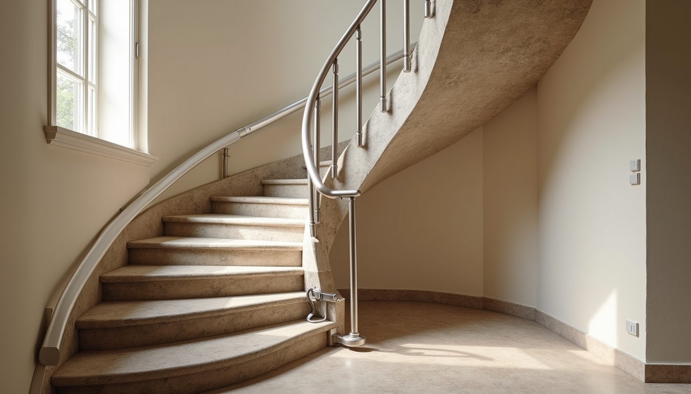 Monte-escalier tournant installé dans une maison à Clarensac avec un escalier en colimaçon