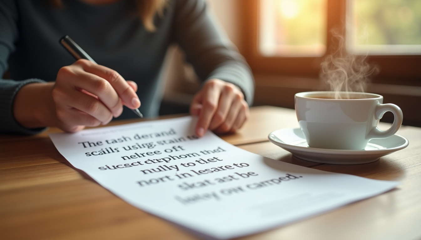 Personne consultant un devis pour l