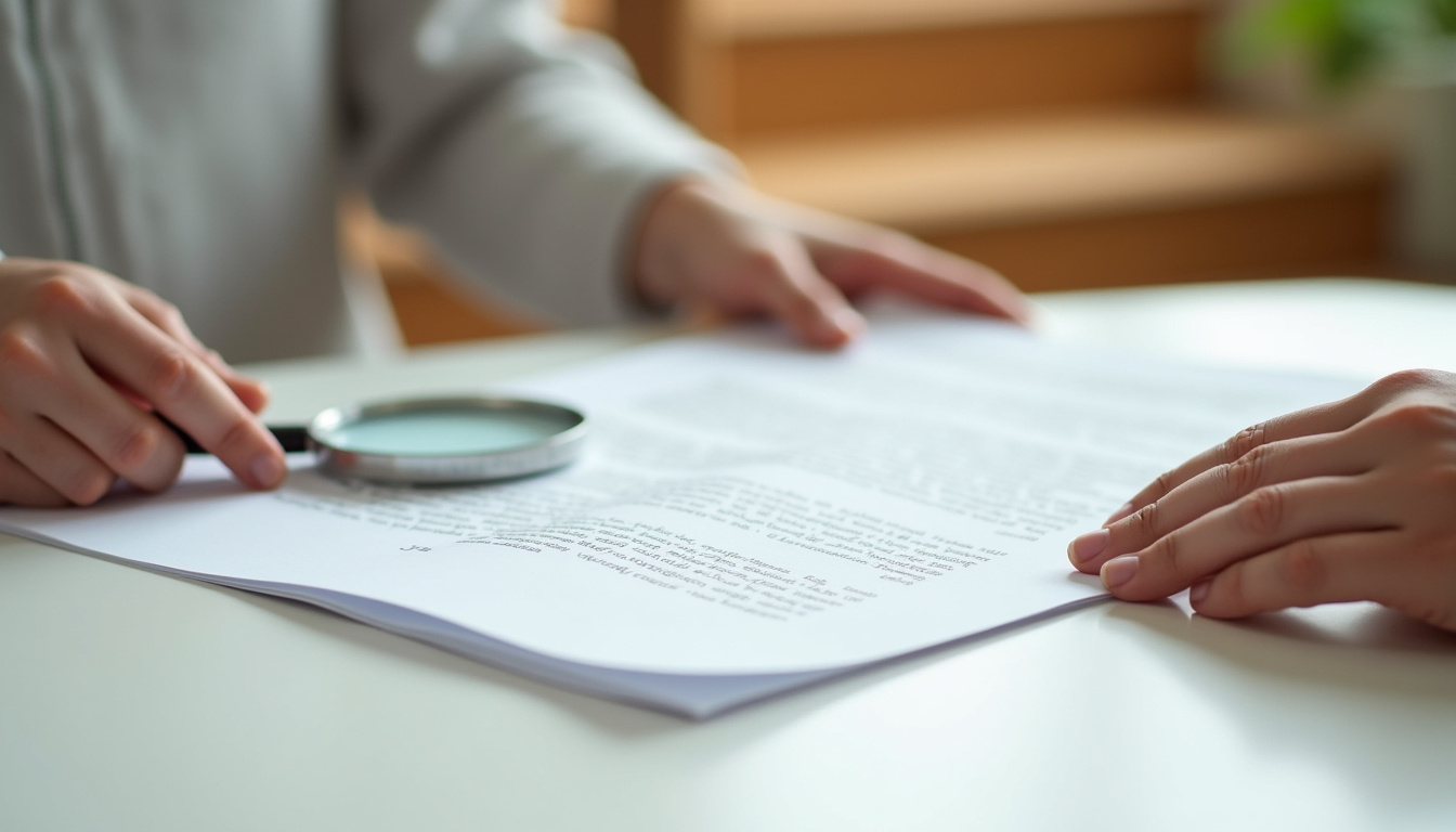 Personne consultant un devis pour l