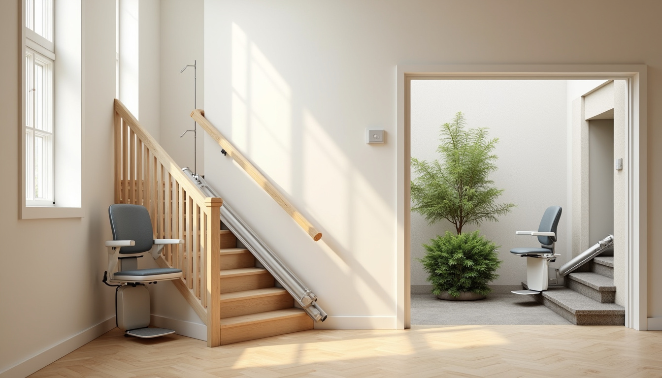 Présentation des différents types de monte-escaliers: droit, tournant et extérieur