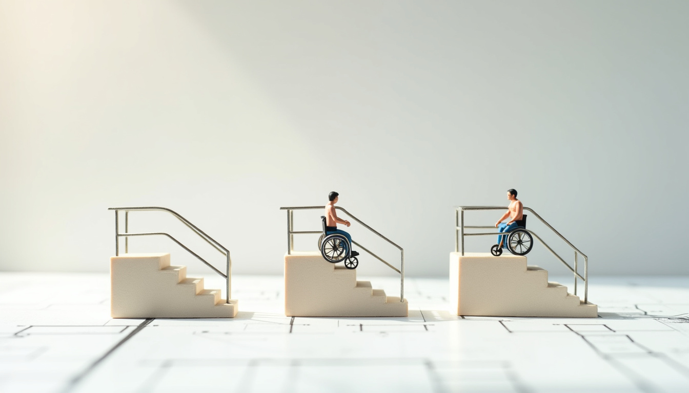 Schéma comparatif des différents types de monte-escaliers: droit, tournant et extérieur