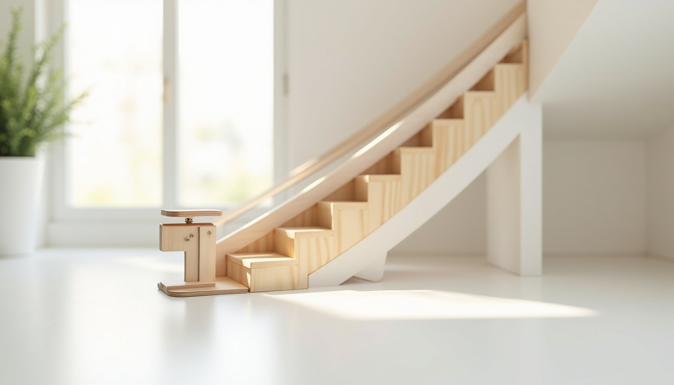 Schéma de fonctionnement d’un monte-escalier avec siège pliable et rail sur mesure