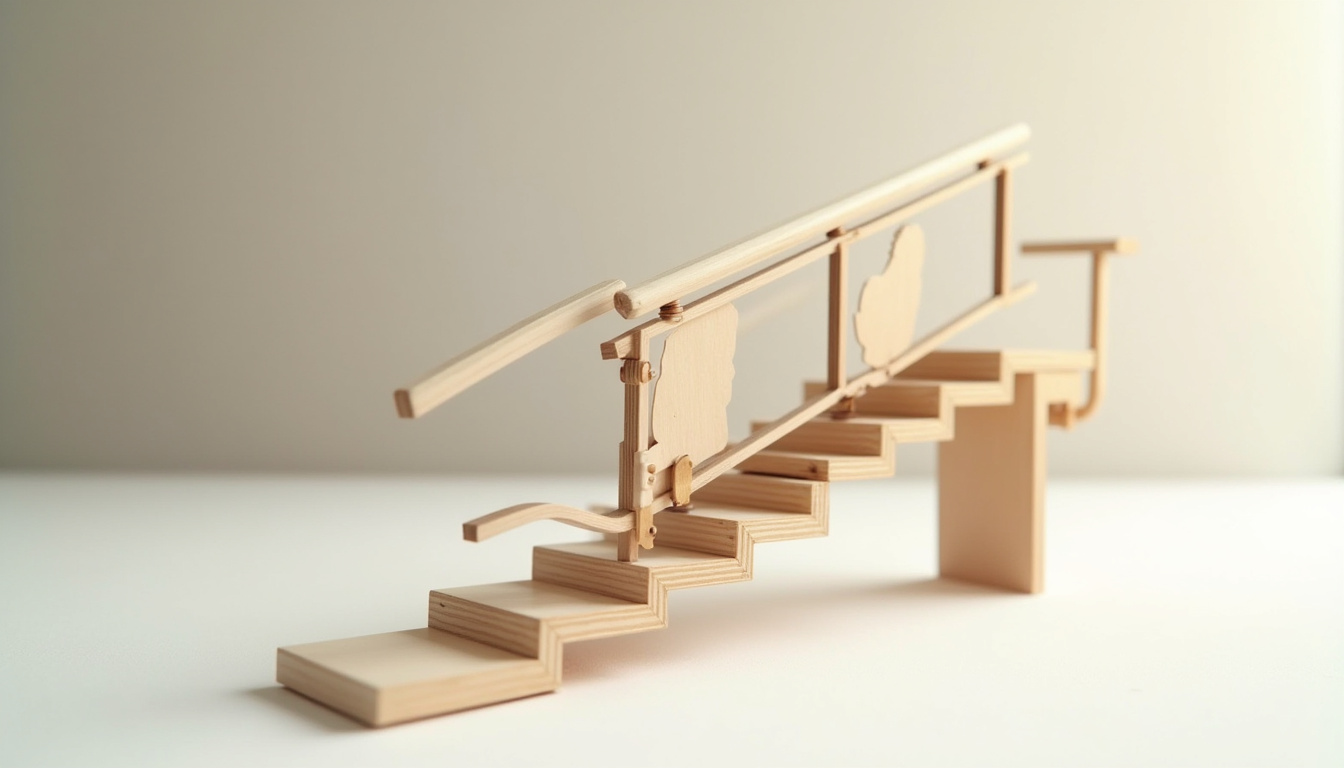 Schéma du fonctionnement d’un monte-escalier électrique dans une maison