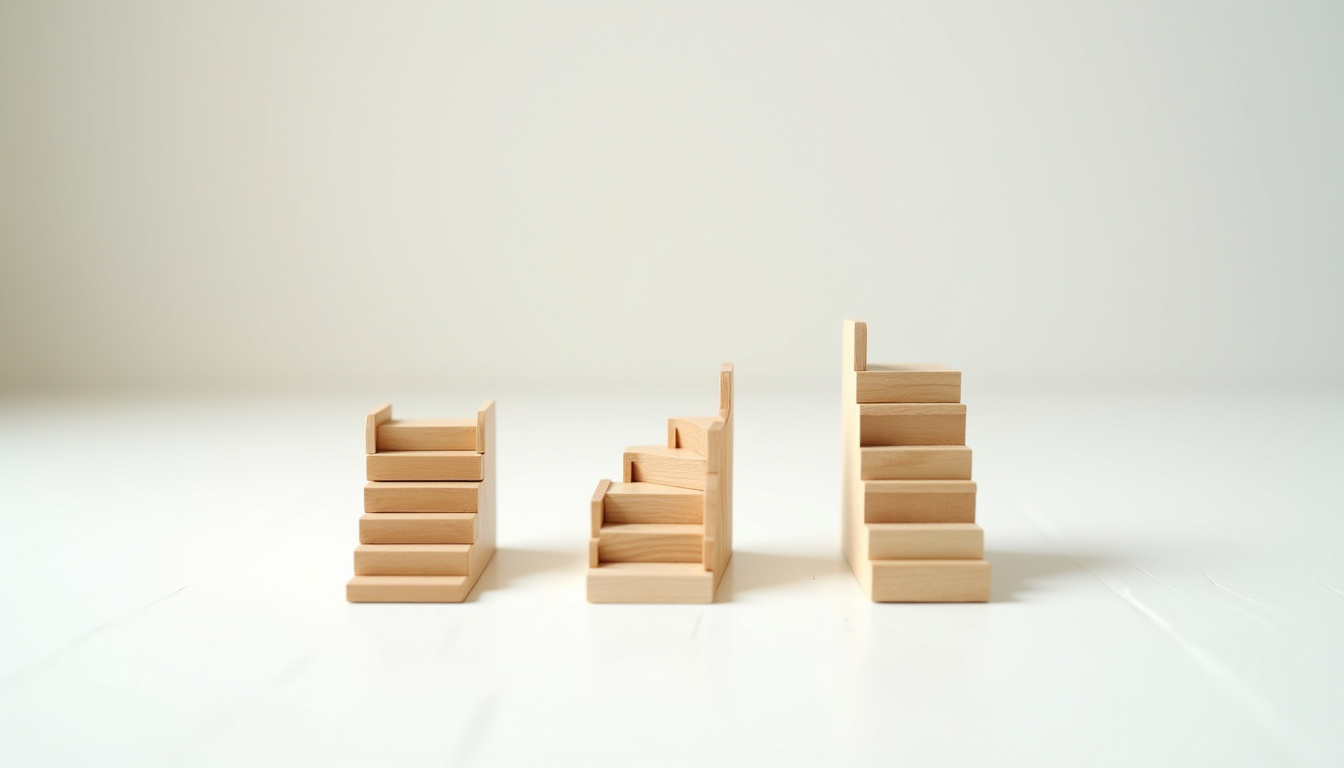 Schéma illustrant les différents types de monte-escalier: droit, tournant, extérieur