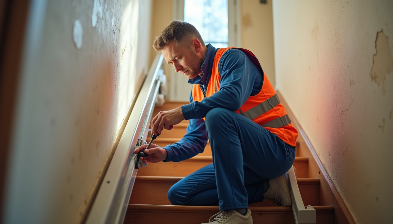 Technicien effectuant l
