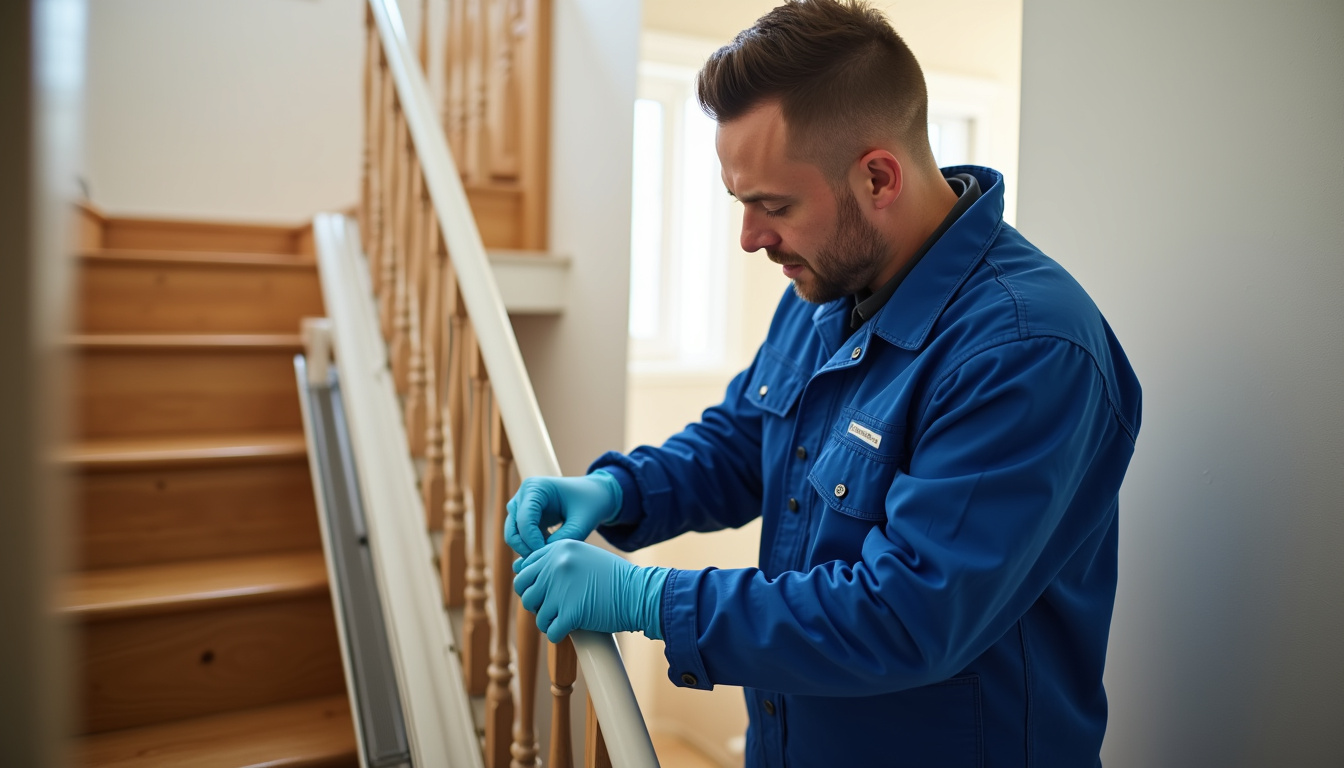 Technicien effectuant l