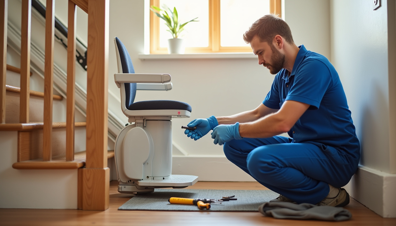 Technicien effectuant la maintenance d