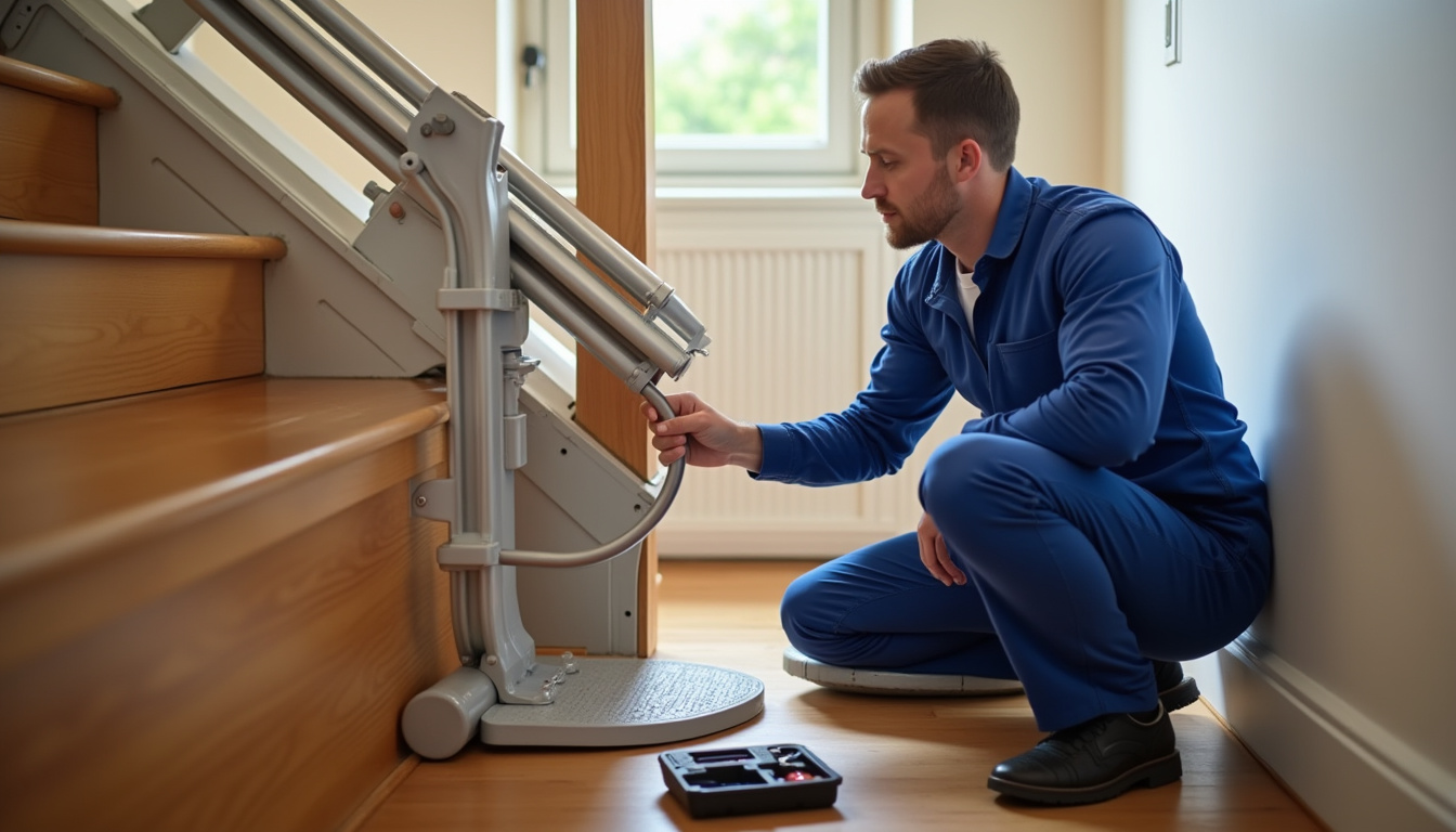 Technicien effectuant la maintenance d