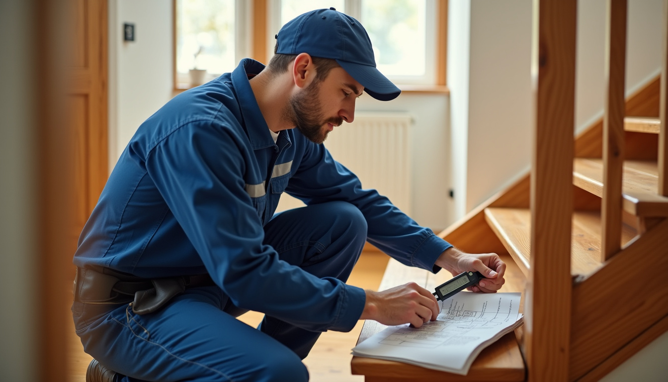 Technicien effectuant un diagnostic technique pour l