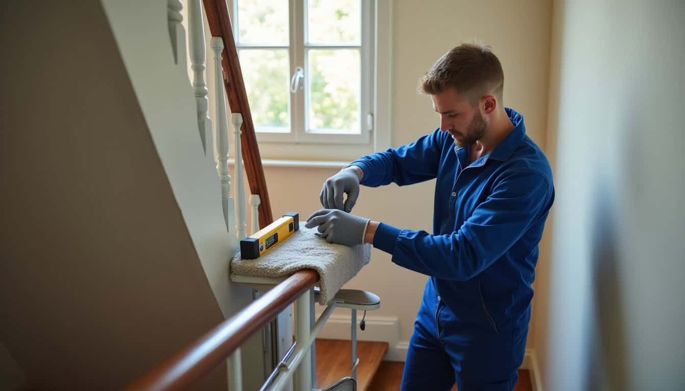 Technicien en train d