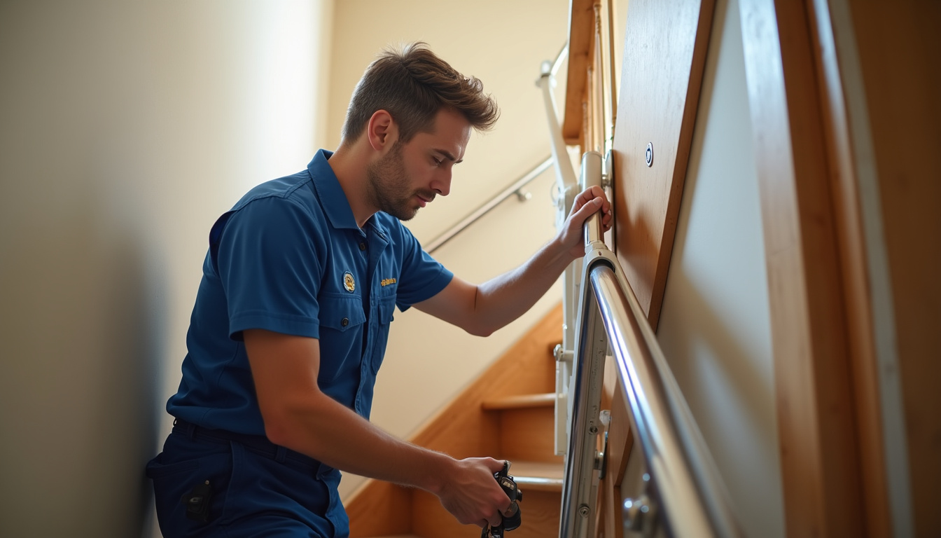 Technicien en train d