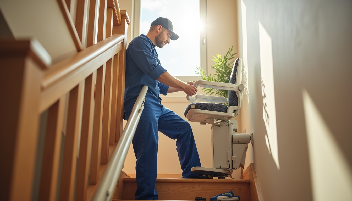 Technicien en train d
