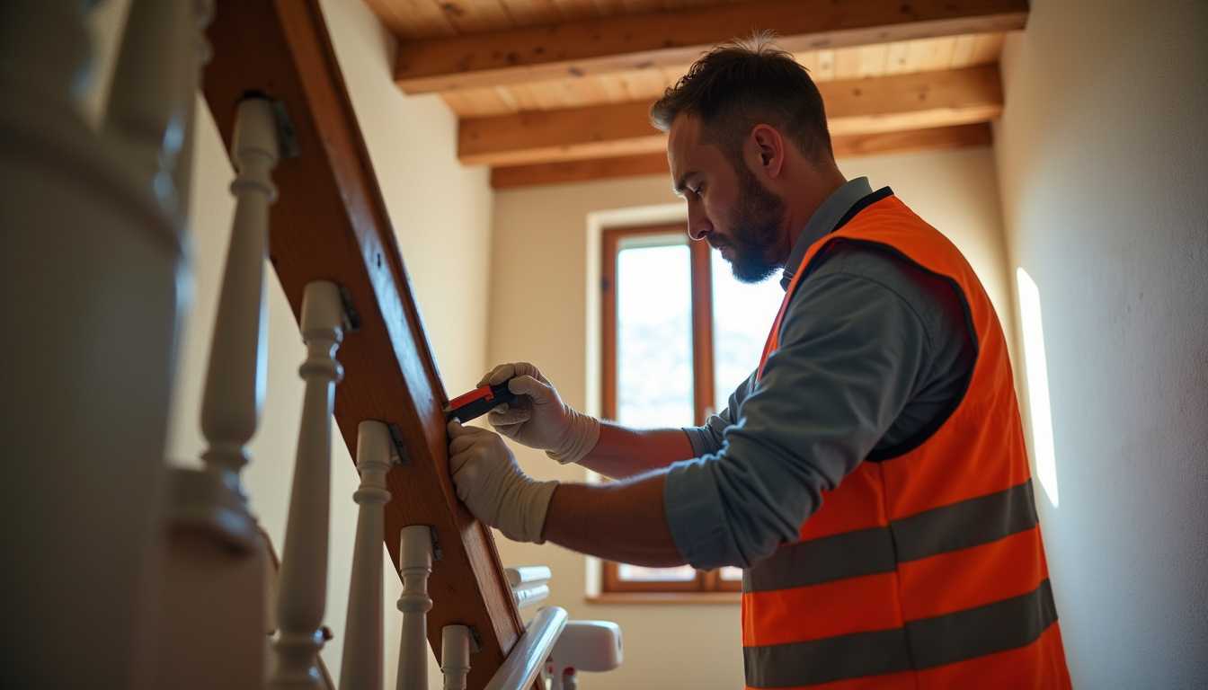 Technicien en train d