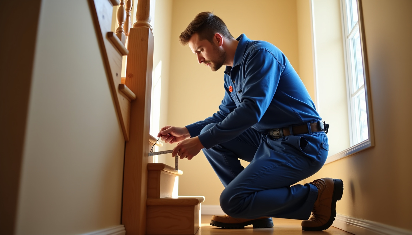 Technicien en train de prendre les mesures d