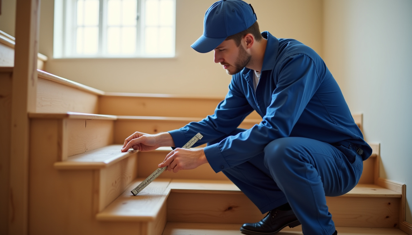 Technicien en train de prendre les mesures d