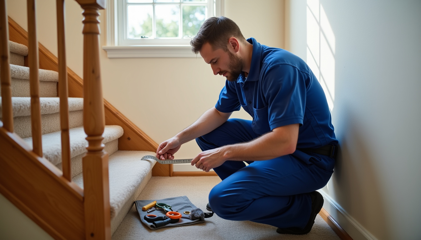 Technicien en train de prendre les mesures d