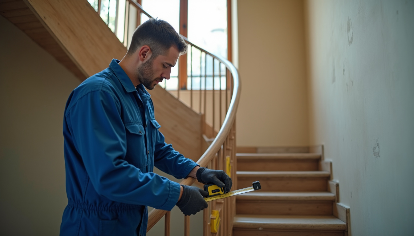 Technicien en train de prendre les mesures d