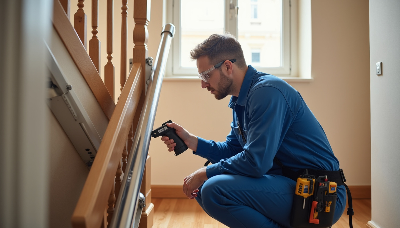 Technicien en train de vérifier le bon fonctionnement d