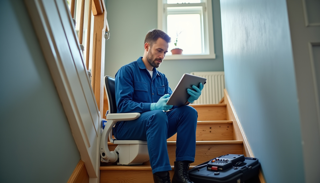 Technicien en train de vérifier le bon fonctionnement d