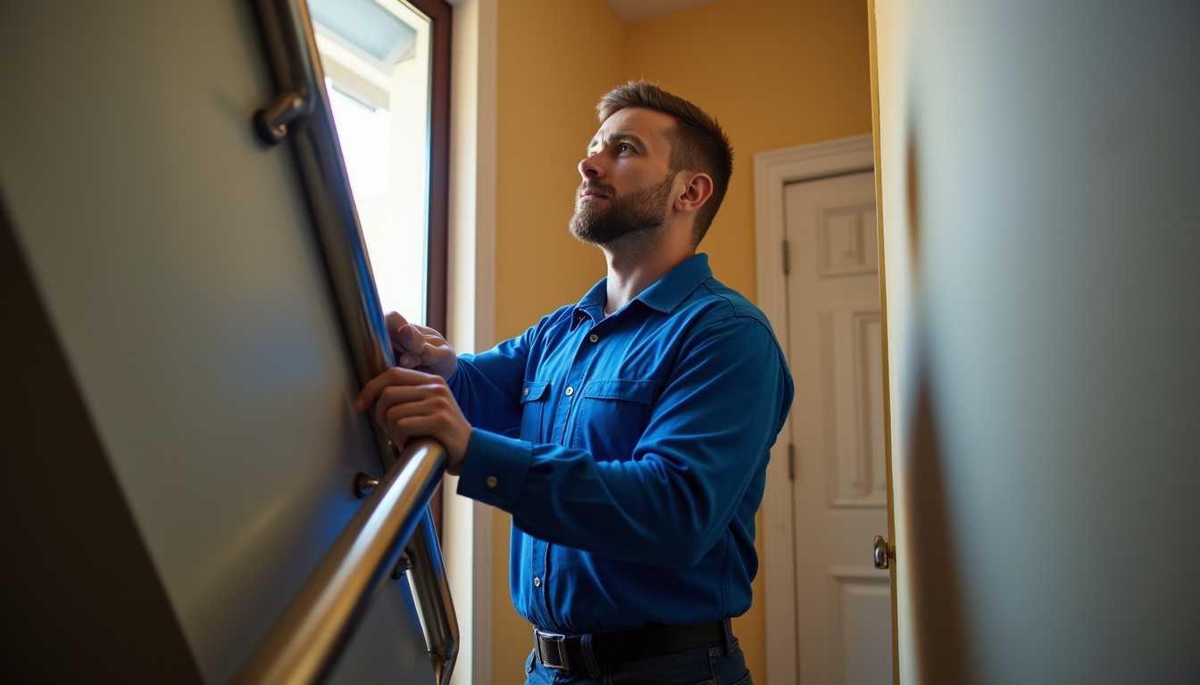 Technicien en train de vérifier le bon fonctionnement d
