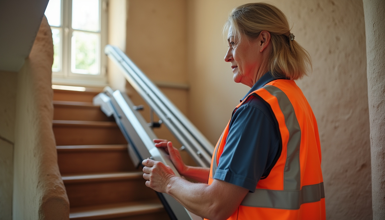 Technicien en train de vérifier le bon fonctionnement d
