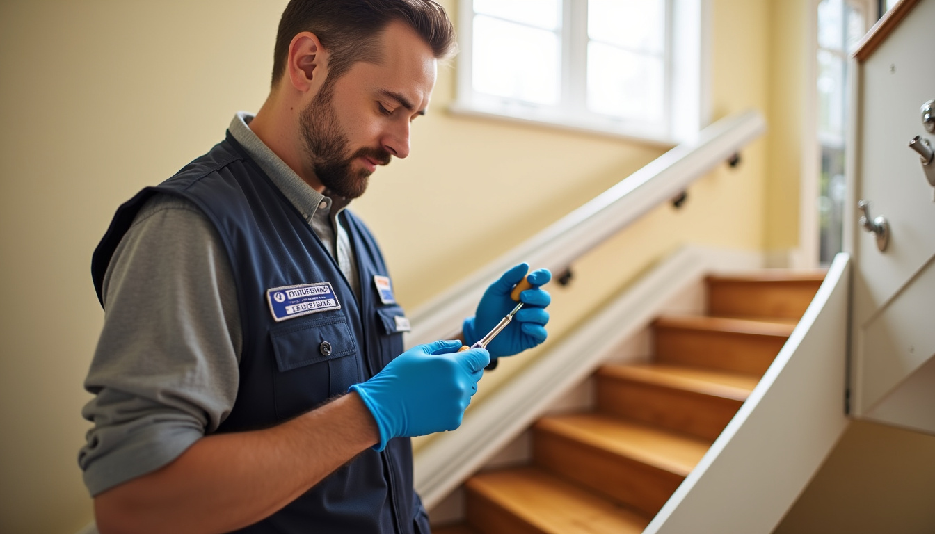 Technicien en train de vérifier le bon fonctionnement d