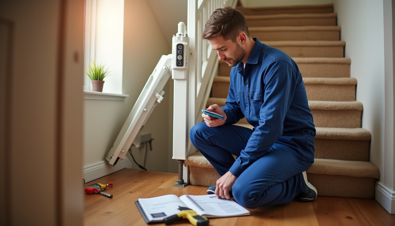 Technicien en train de vérifier le bon fonctionnement d