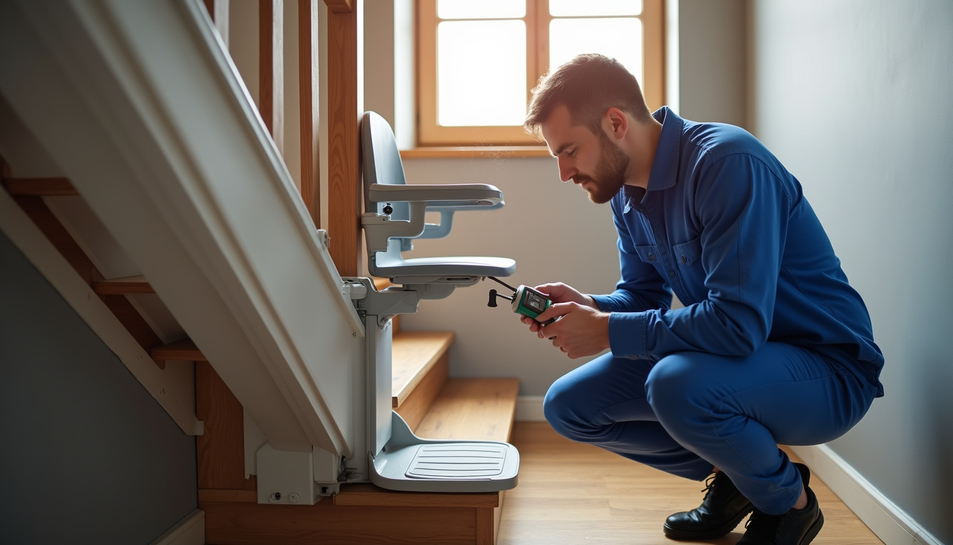 Technicien en train de vérifier le bon fonctionnement d