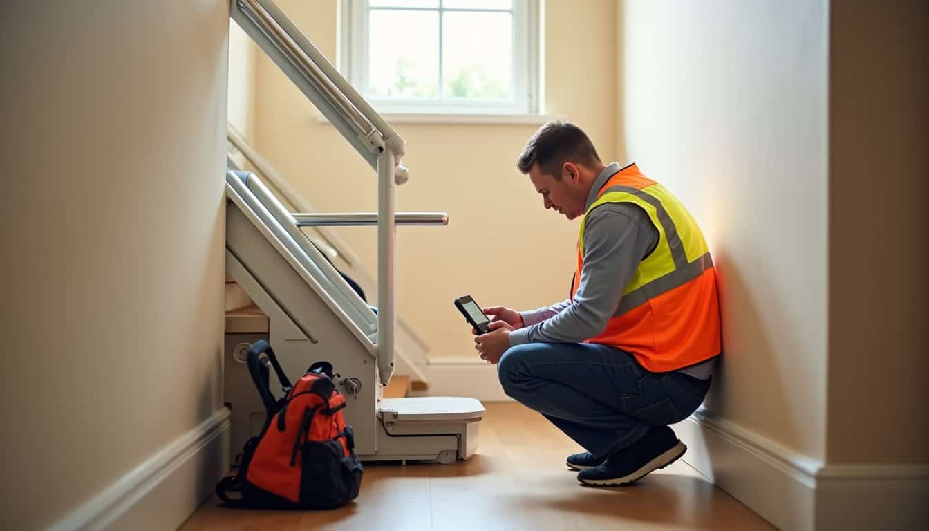 Technicien en train de vérifier le fonctionnement d