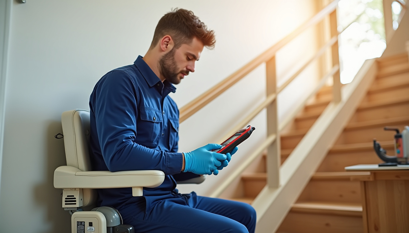 Technicien en train de vérifier le fonctionnement d