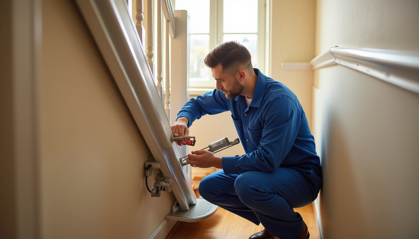 Technicien en uniforme effectuant une visite d