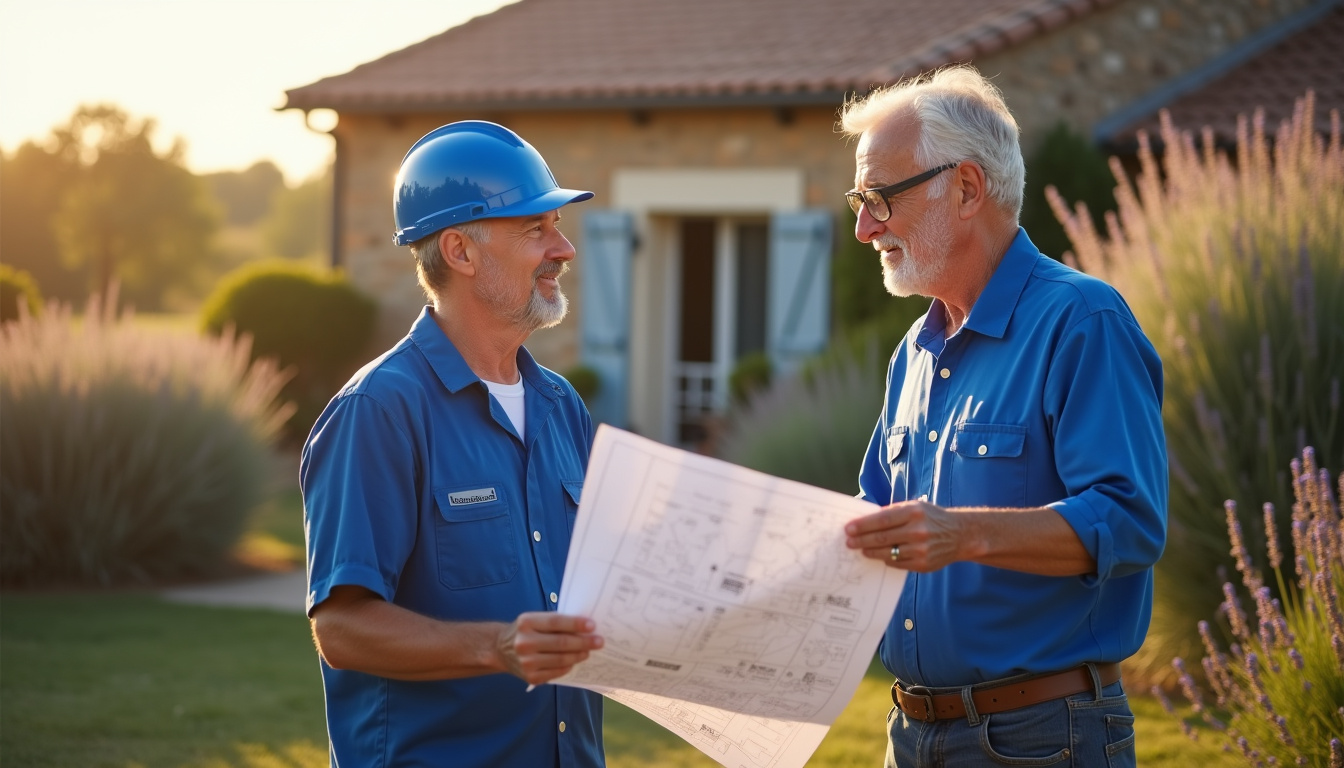 Technicien local en discussion avec un client à Taillades lors d