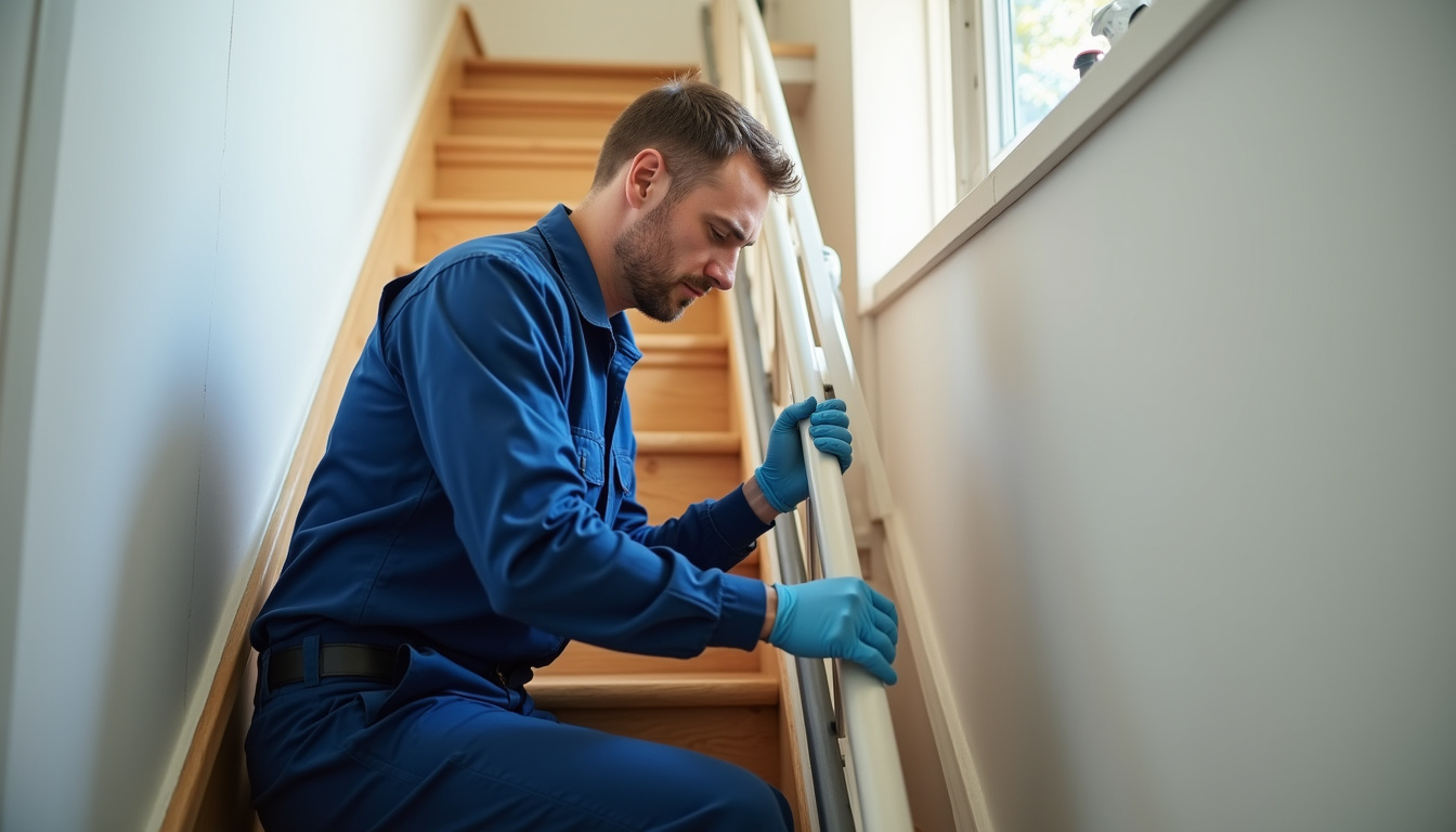 Technicien professionnel en train d