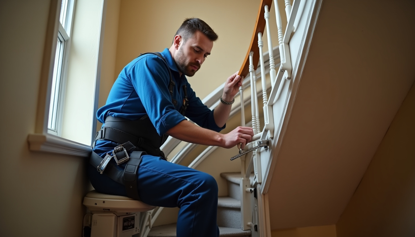 Technicien professionnel en train d