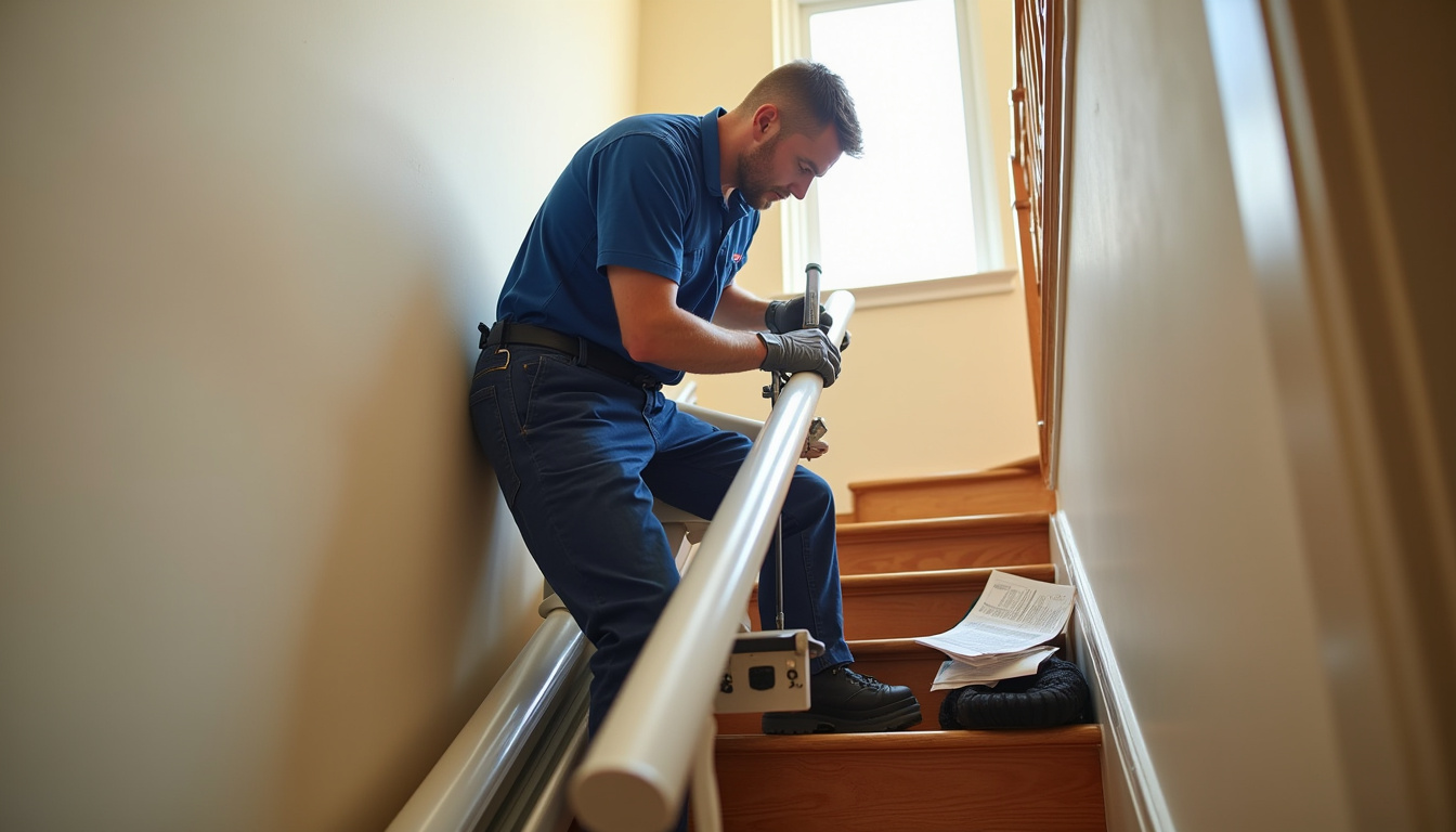 Technicien spécialisé dans l’installation de monte-escaliers à Hazebrouck