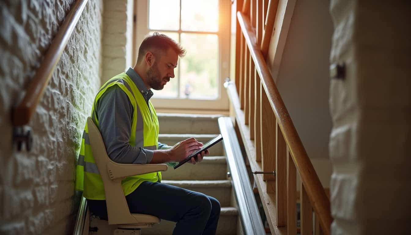 Technicien vérifiant la sécurité et l