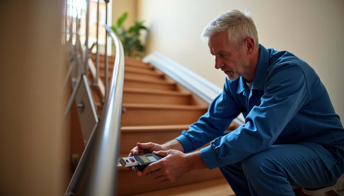 Technicien vérifiant le fonctionnement d