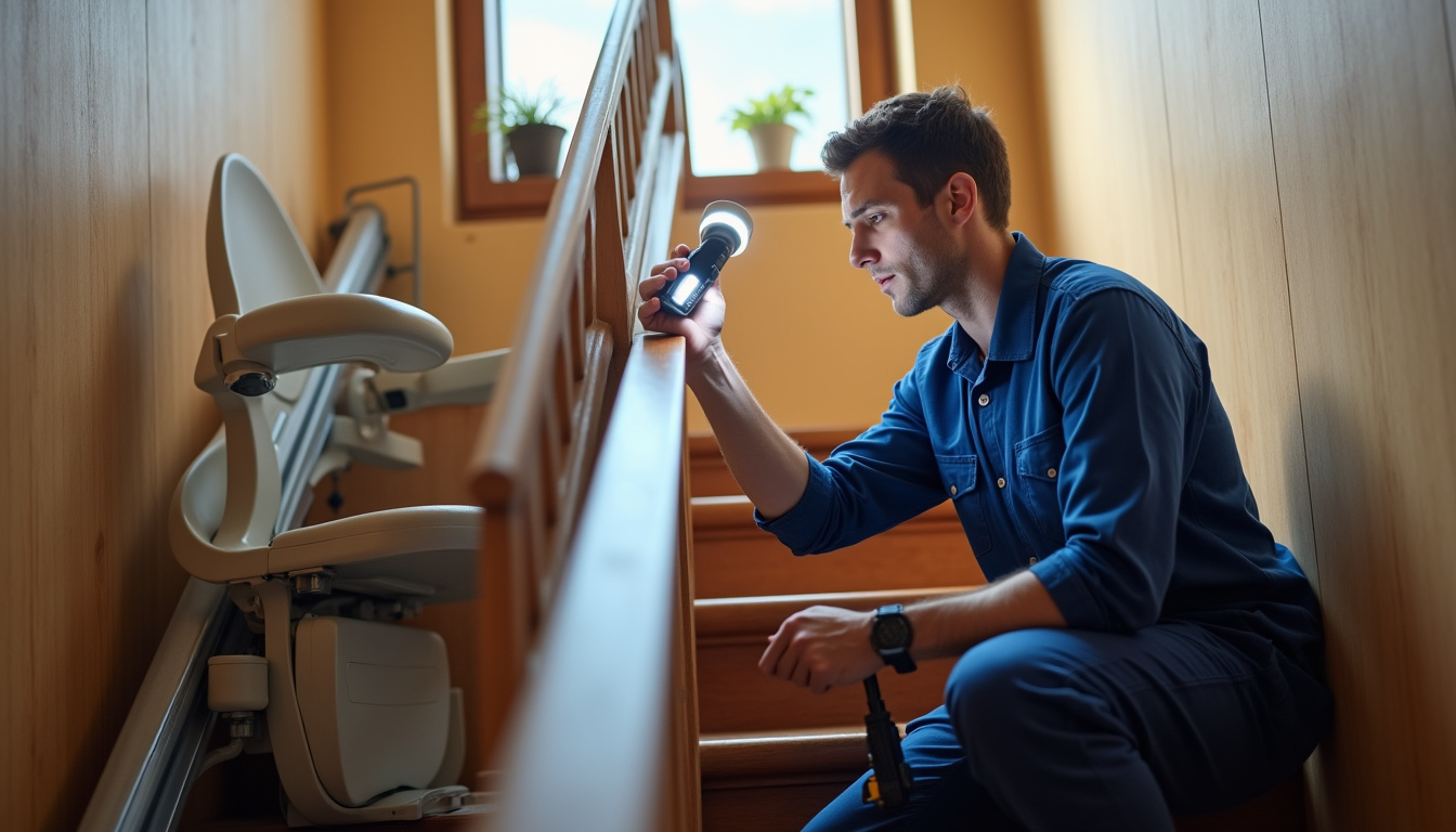 Un technicien en train de vérifier l