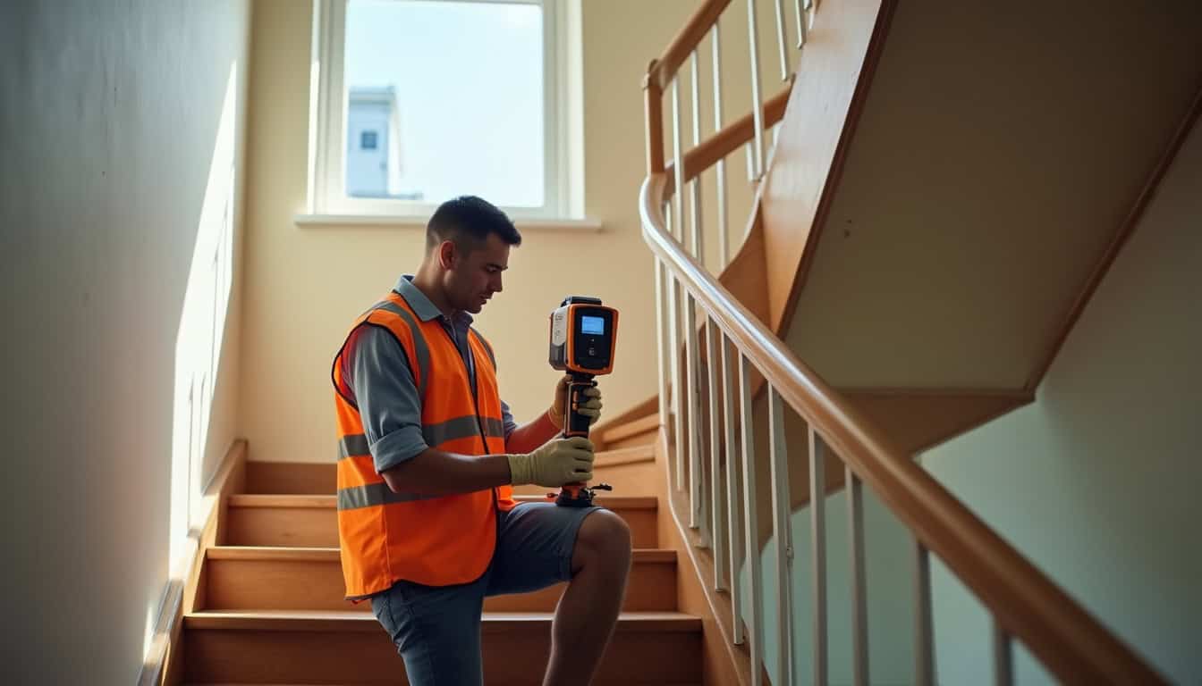 Un technicien réalise des mesures précises d