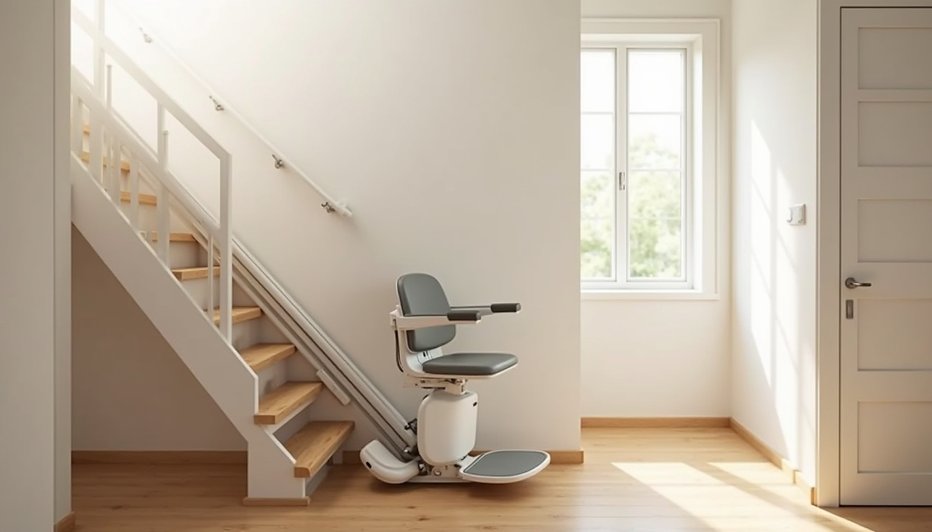 Installation d’un monte-escalier droit dans une maison à Guebwiller