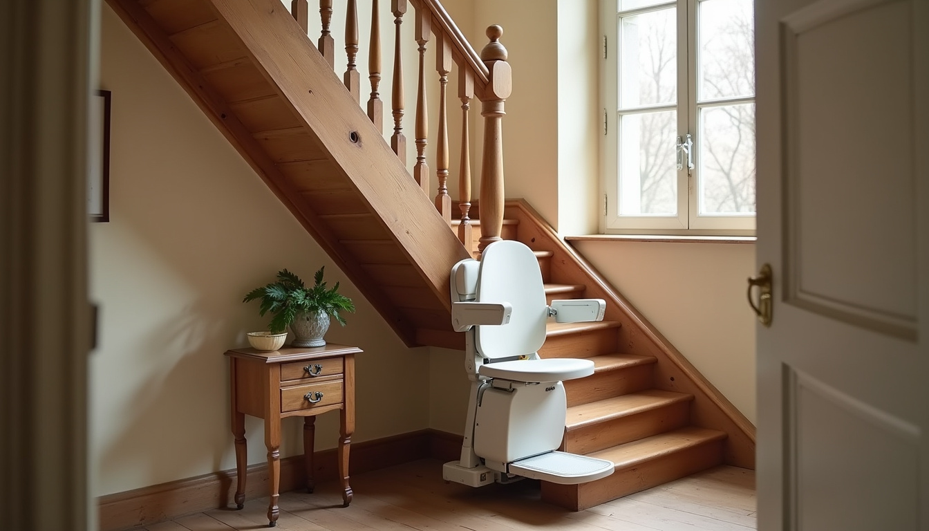 Installation d'un monte-escalier dans une maison traditionnelle de Soissons