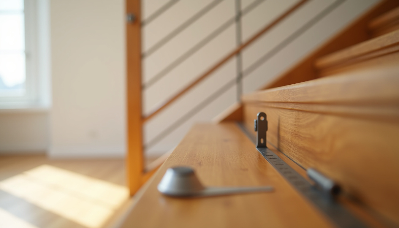 Installation d'un monte-escalier sur un escalier droit en bois