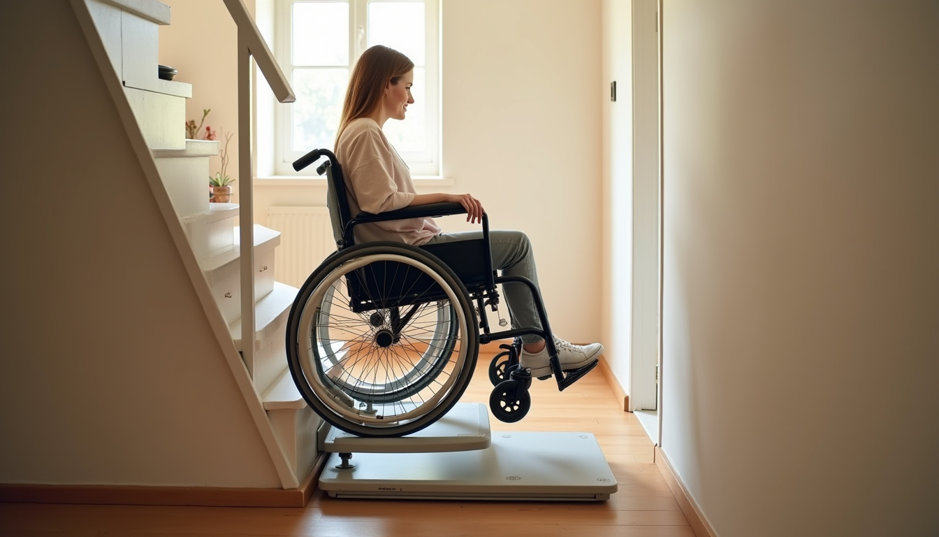 Pose d'une plateforme élévatrice pour fauteuil roulant à Ugine, accès sécurisé aux étages
